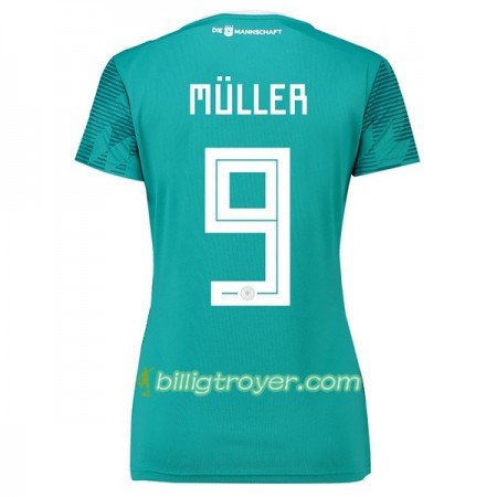 Billige Fotballdrakter Tyskland Müller 9 Dame VM 2018 Bortedraktsett